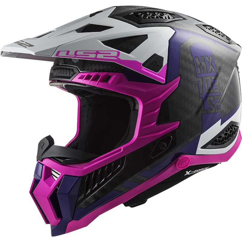 Casco LS2 MX703 C XFORCE VICTORY fluor rosa violeta