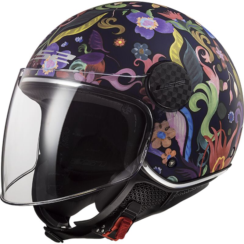 Casco LS2 OF588 SPHERE LUX II BLOOM azul rosa