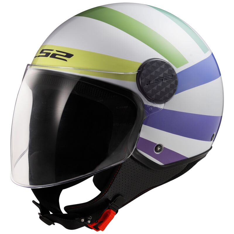 Casco LS2 OF588 SPHERE LUX II SWIRL blanco arcoiris