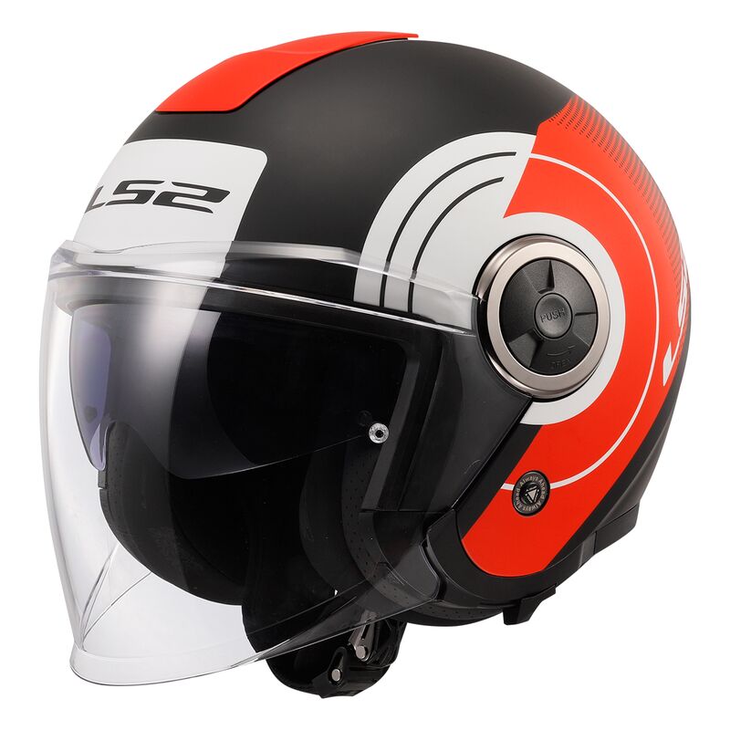 Casco LS2 OF620 CLASSY DISKO negro rojo blanco