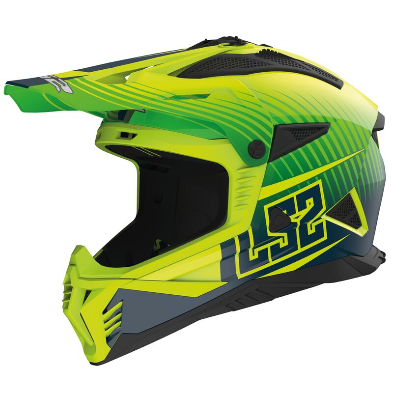 Casco LS2 LS2X708 FAST II DUCK MATT verde amarillo