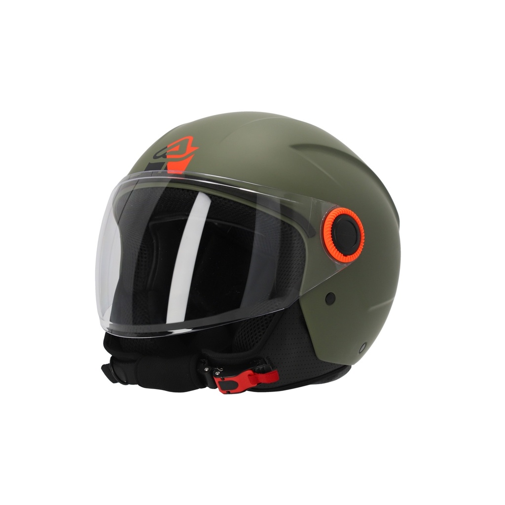 Casco Jet Acerbis Brezza verde militar