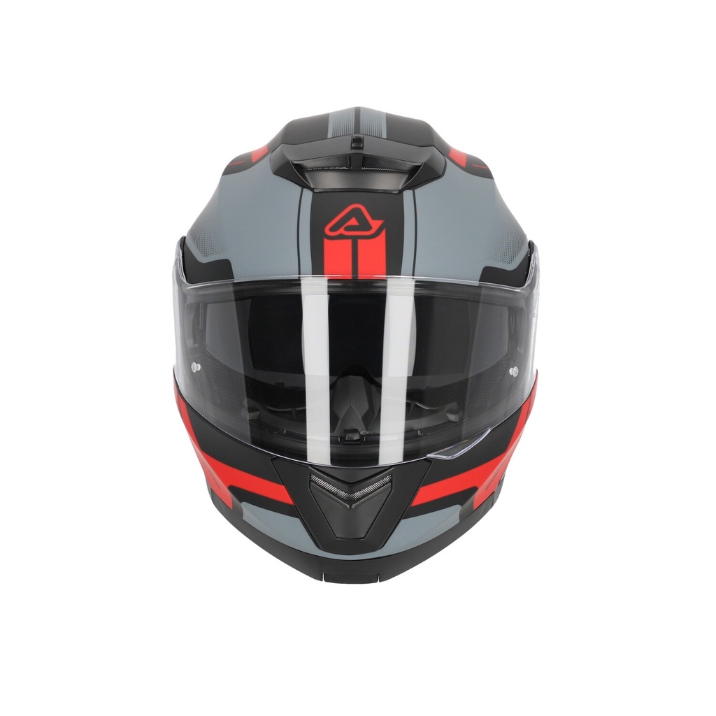 Casco modular Acerbis Serel II negro y rojo