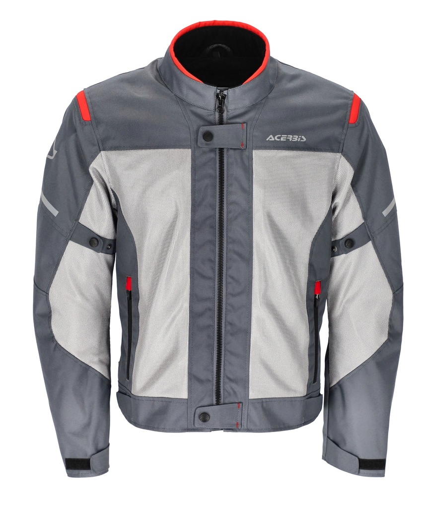 Chaqueta Acerbis Ramsey Vented gris y rojo