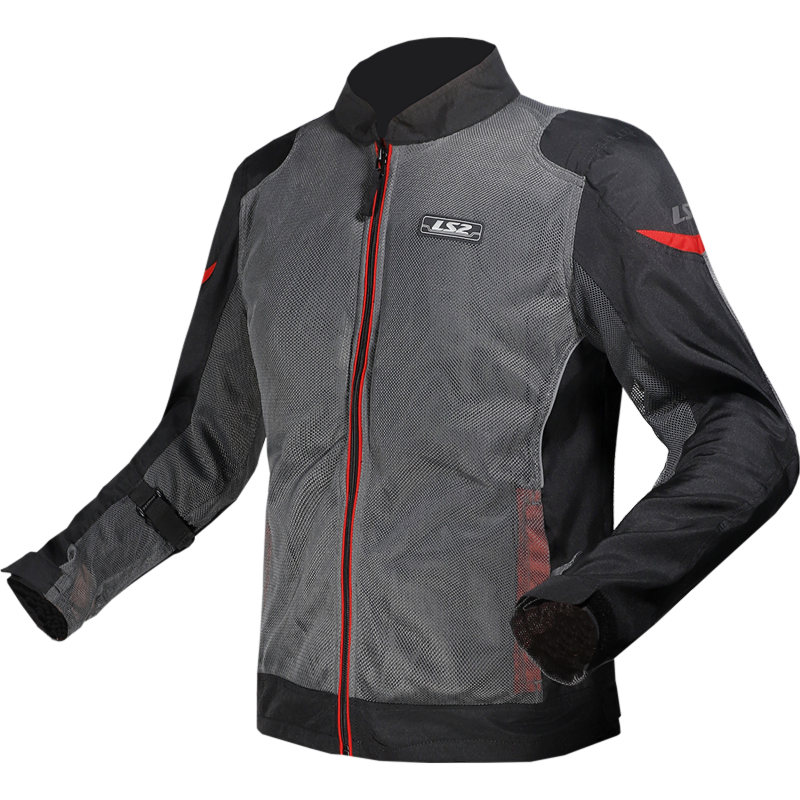 Chaquetas LS2 Airy Evo Man Jacket Grey Black Red