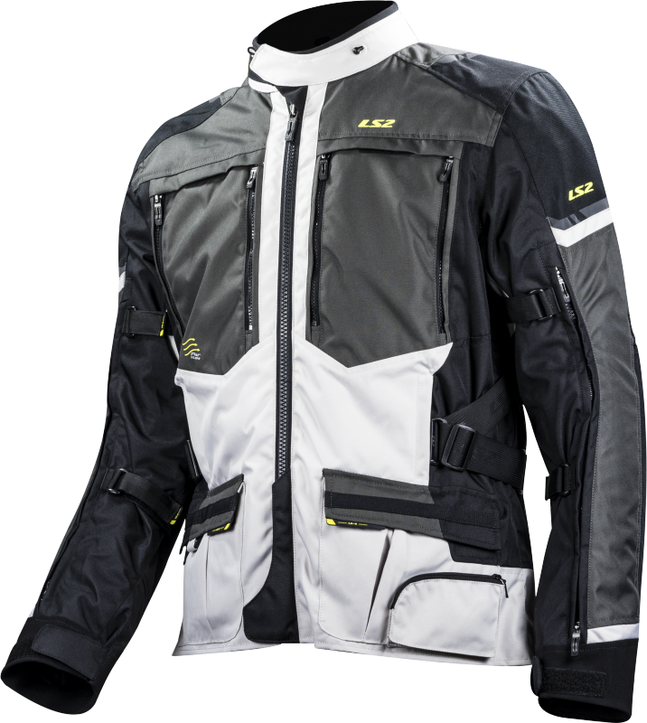Chaquetas LS2 Norway Man Jacket Black Grey Yellow