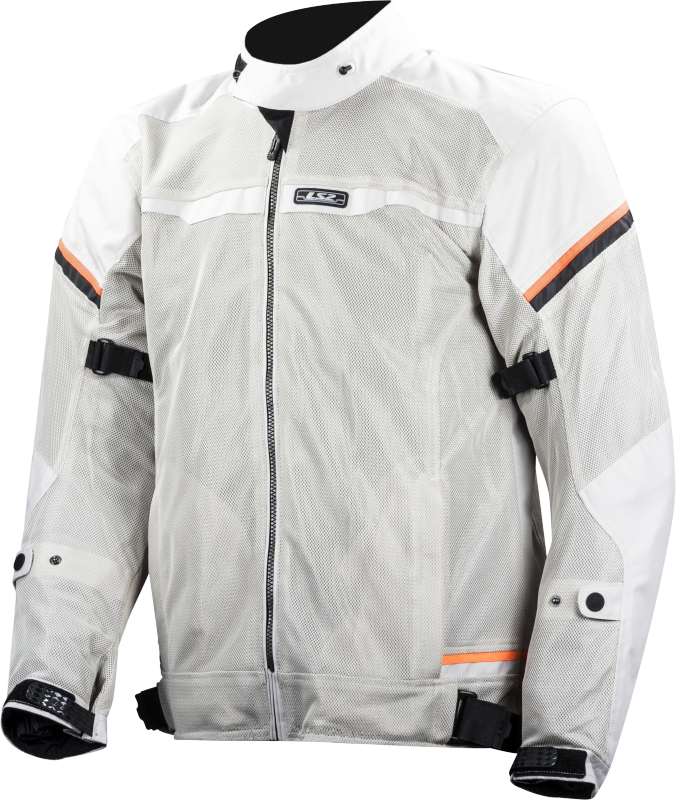 Chaquetas LS2 Riva Man Jacket Light Grey H-V Orange