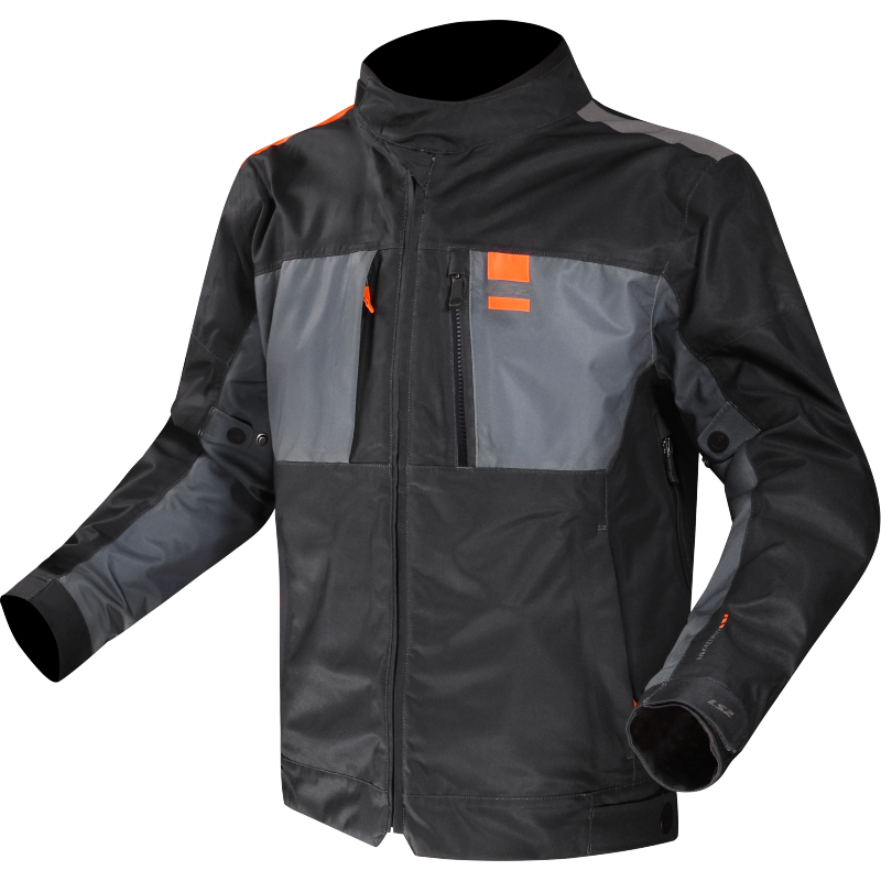 Chaquetas LS2 Titanium Man Jacket Blue H-V Orange