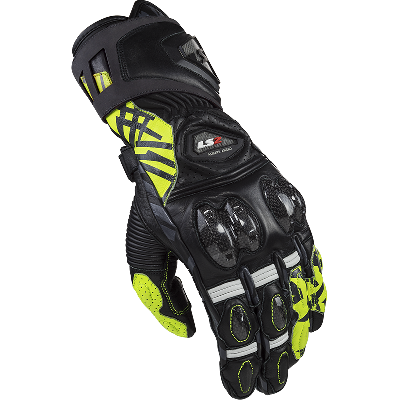 Guantes LS2 Feng Racing Gloves Black H-V Yellow