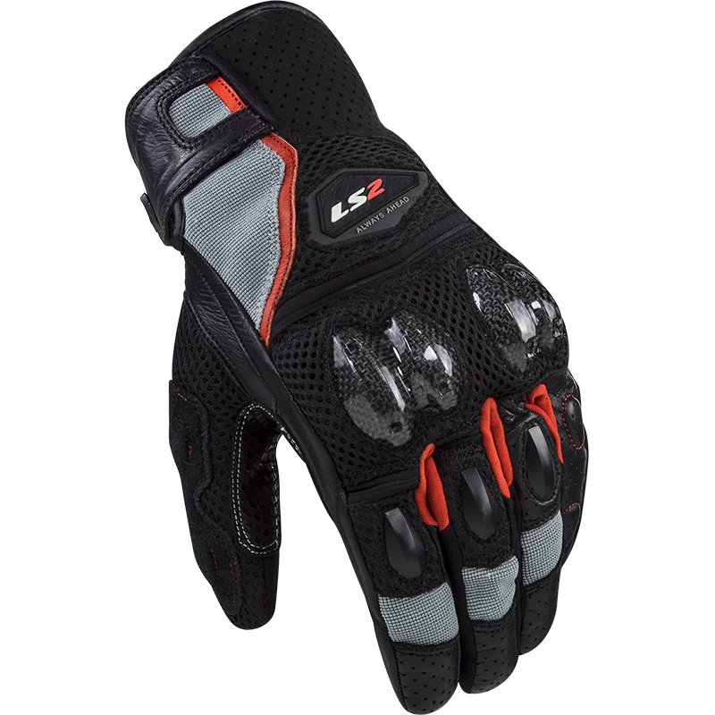 Guantes LS2 Spark 2 Air Man Gloves Black Grey Red
