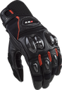 Guantes LS2 Spark 2 Leather Man Gloves Black Red