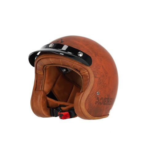 Casco Jet Acerbis Skodela marrón mate