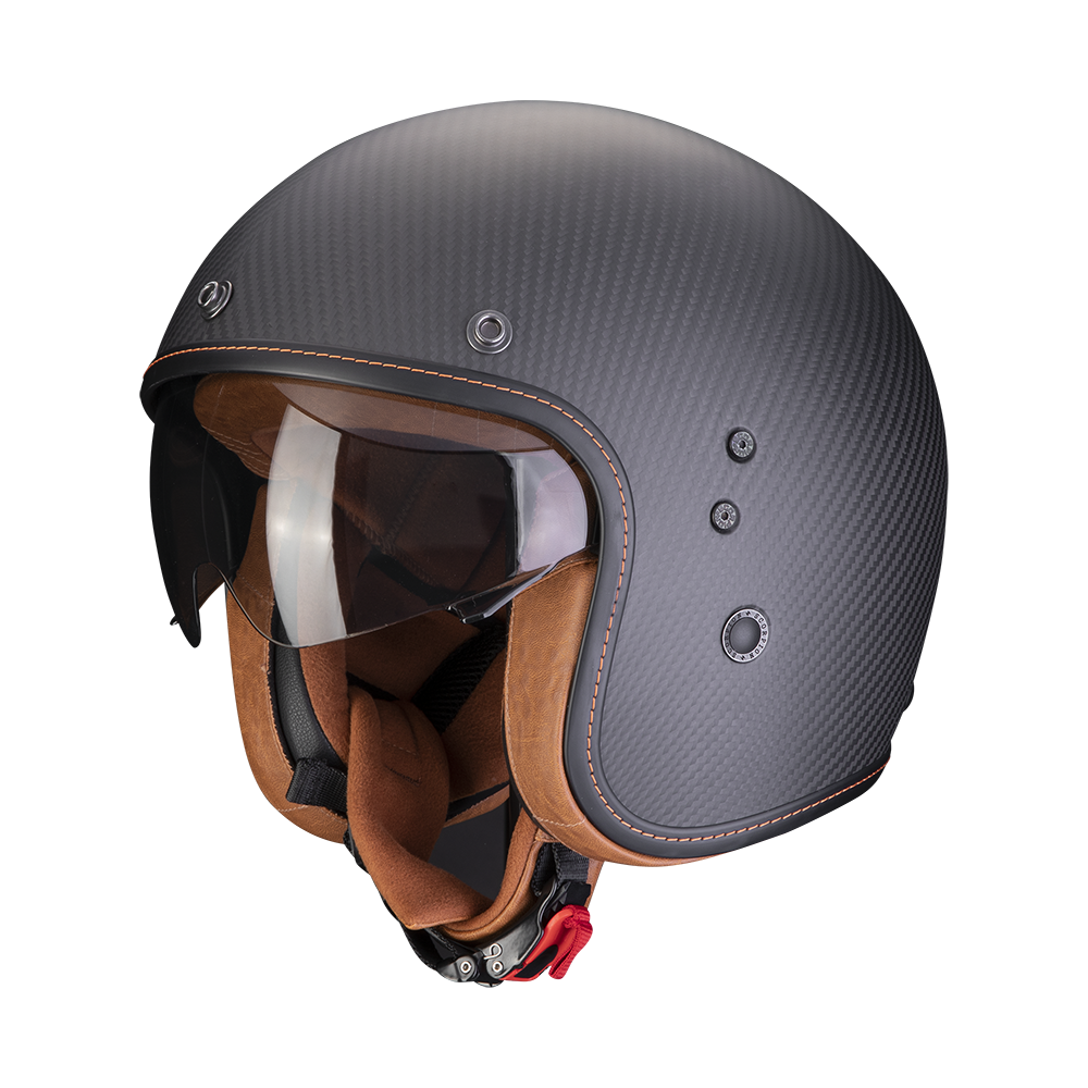 Casco Scorpion Jet Belfast Evo Carbon Solid Negro mate