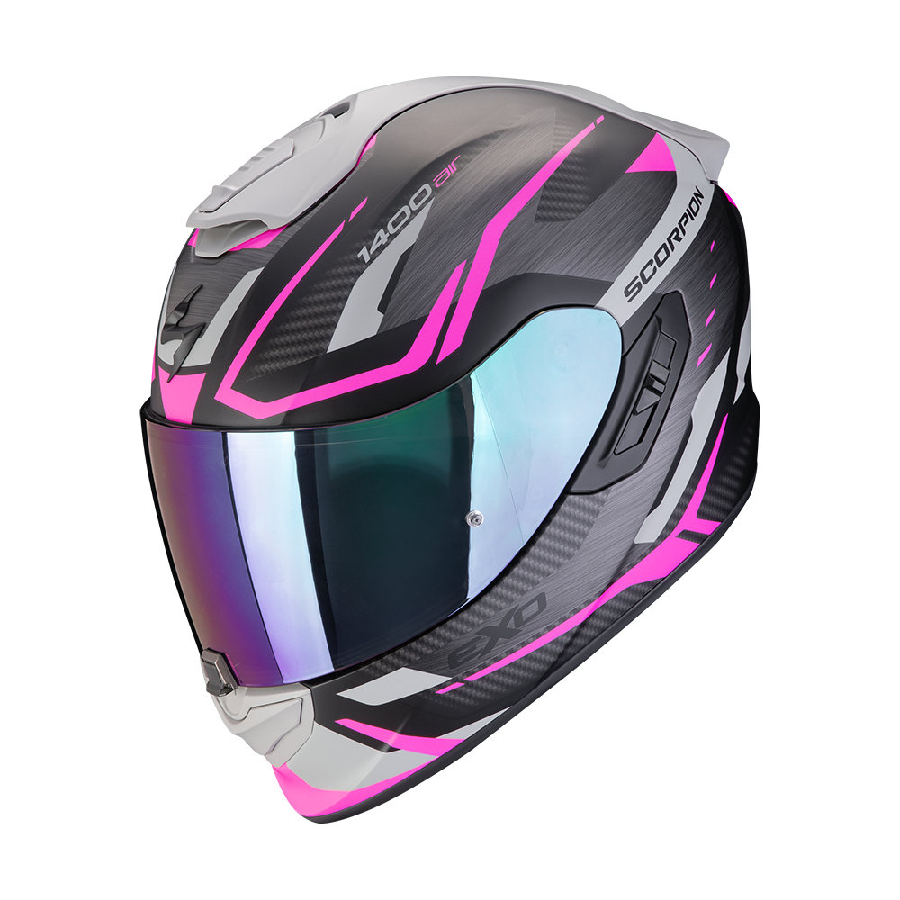Casco Scorpion Integral Exo-1400 Evo Ii Air Accord Negro Mate-Rosa