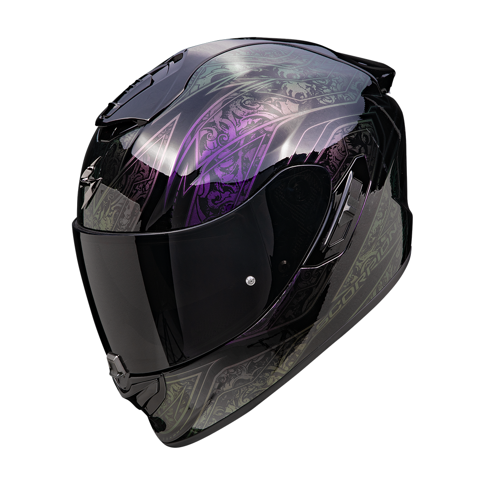 Casco Scorpion Integral Exo-1400 Evo Ii Air Fantasy Camaleón negro