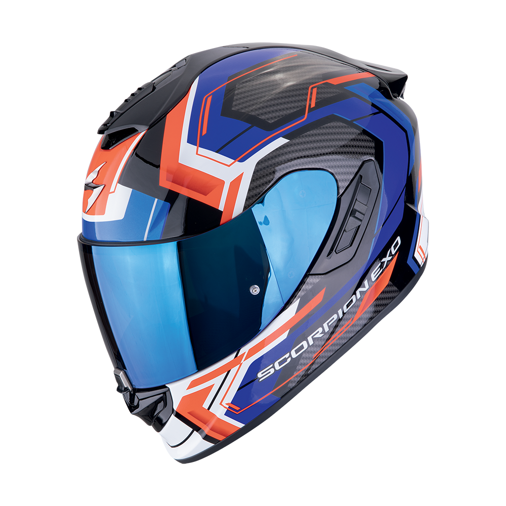Casco Scorpion Integral Exo-1400 Evo Ii Air Linart Negro-Azul-Rojo