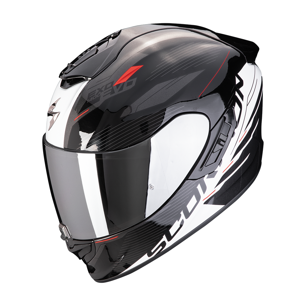 Casco Scorpion Integral Exo-1400 Evo Ii Air Luma Negro-Blanco
