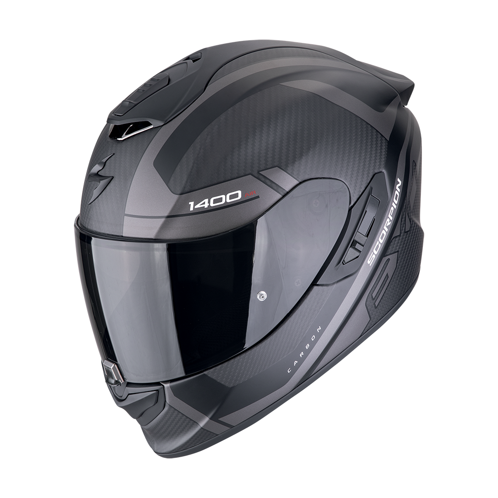 Casco Scorpion Integral Exo-1400 Evo Ii Carbon Air Enko Negro Mate-Plata