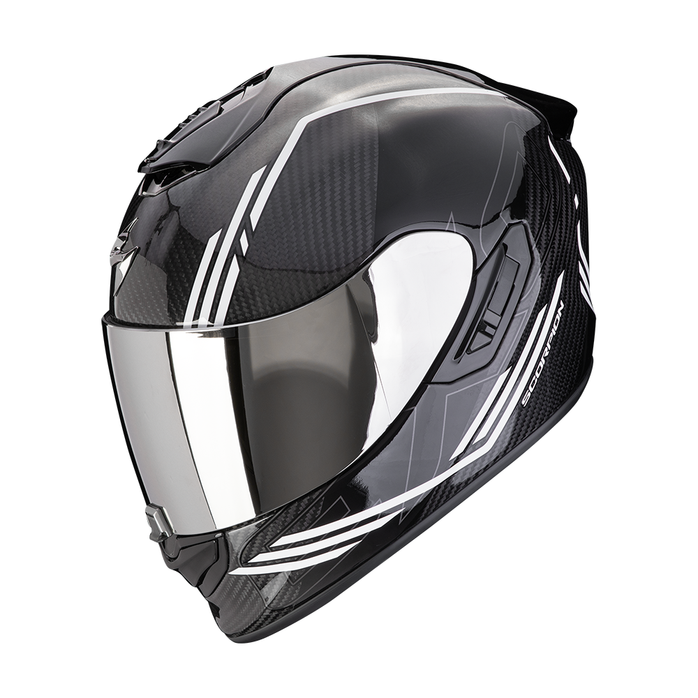Casco Scorpion Integral Exo-1400 Evo Ii Carbon Air Reika Negro-Blanco