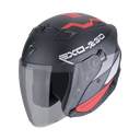 Casco Scorpion Jet Exo-230 Band Negro mate-rojo-plata