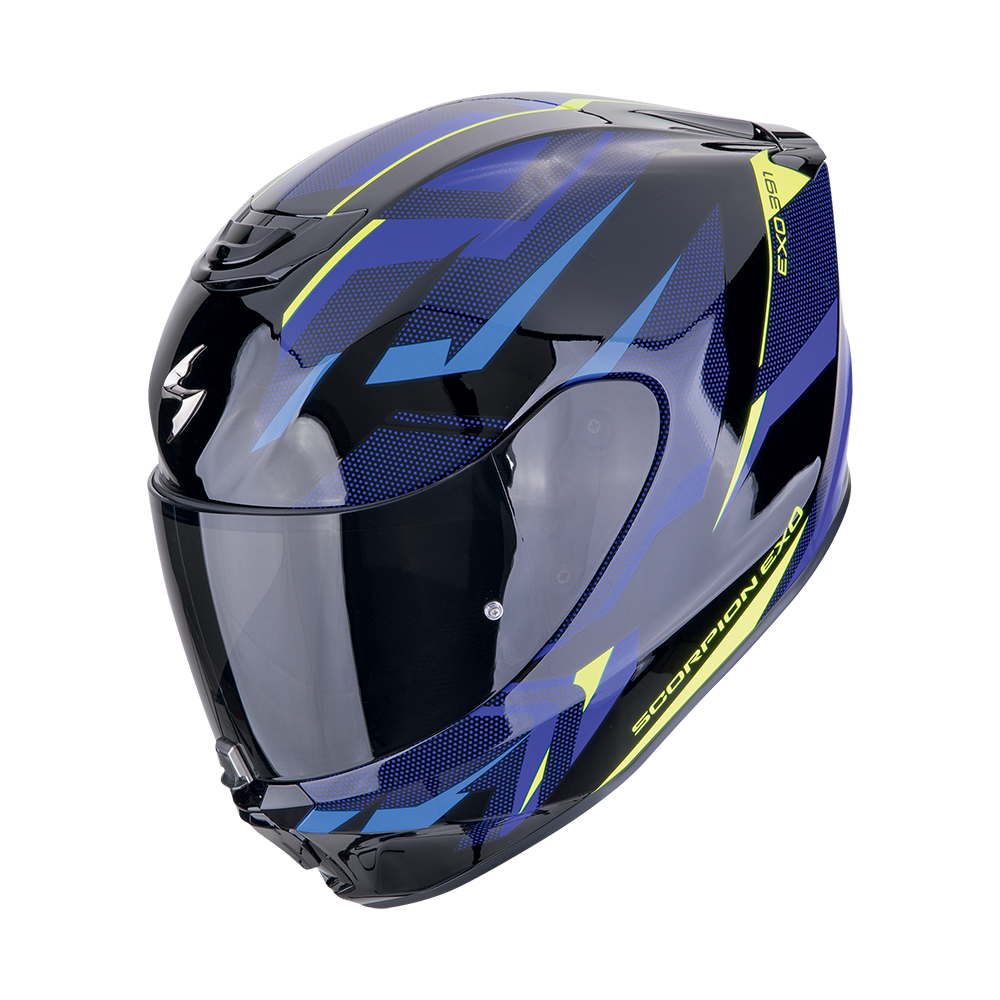 Casco Scorpion Integral Exo-391 Aaxo Negro-Azul