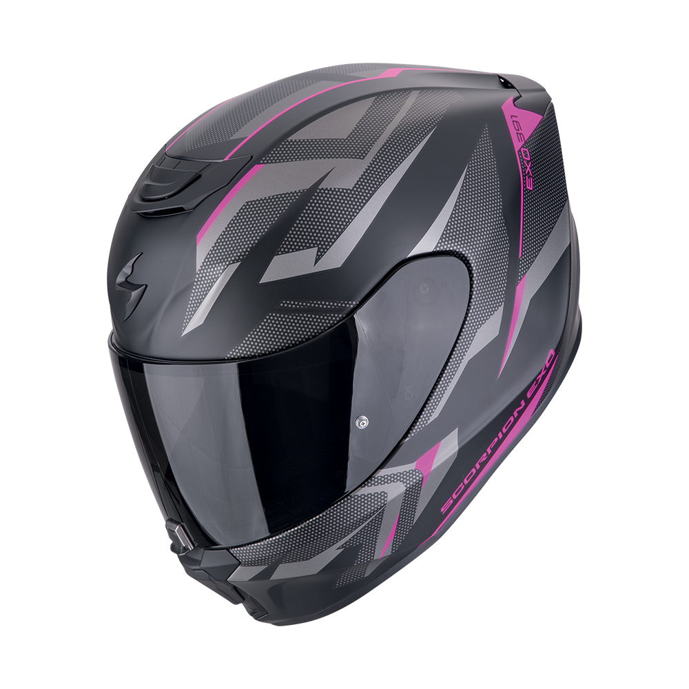 Casco Scorpion Integral Exo-391 Aaxo Negro Mate-Rosa