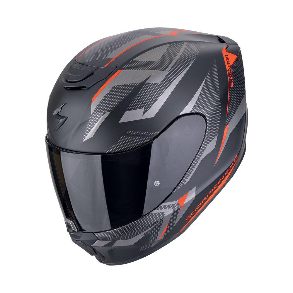 Casco Scorpion Integral Exo-391 Aaxo Negro Mate-Rojo