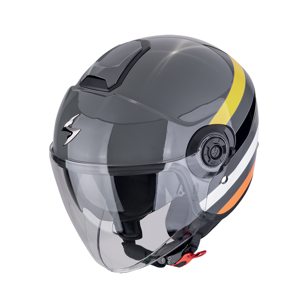 Casco Scorpion Jet Exo-City Ii Bee Gris-Amarillo-Negro