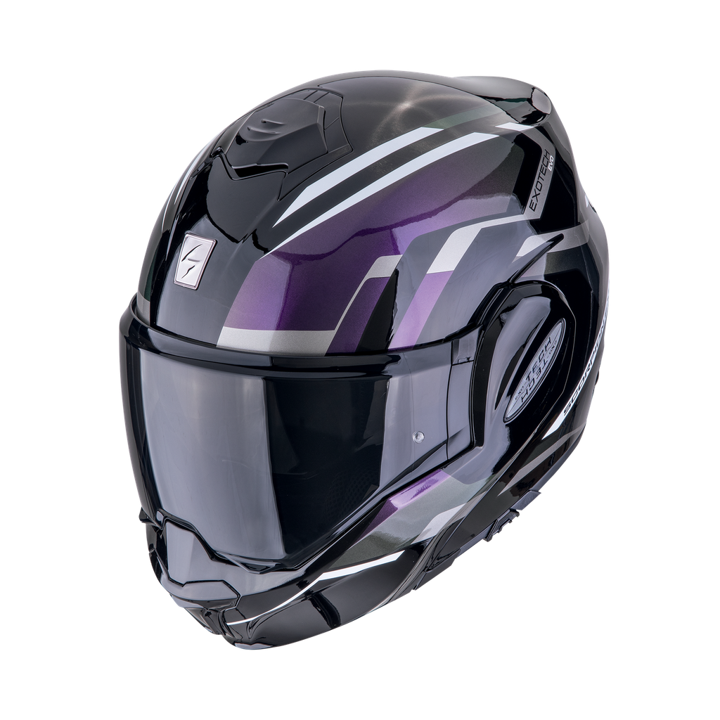 Casco Scorpion Modular Exo-Tech Evo Furio Camaleón negro
