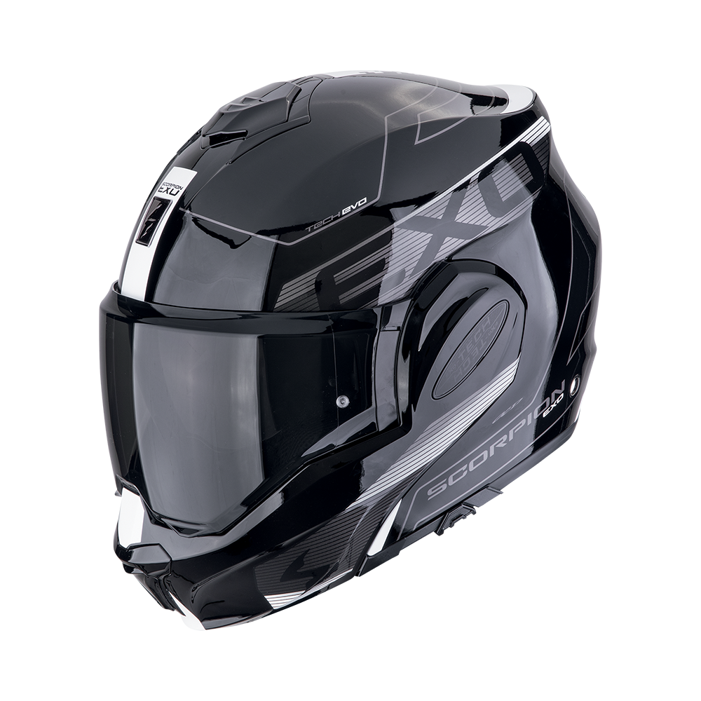 Casco Scorpion Modular Exo-Tech Evo Traveller Negro-Blanco