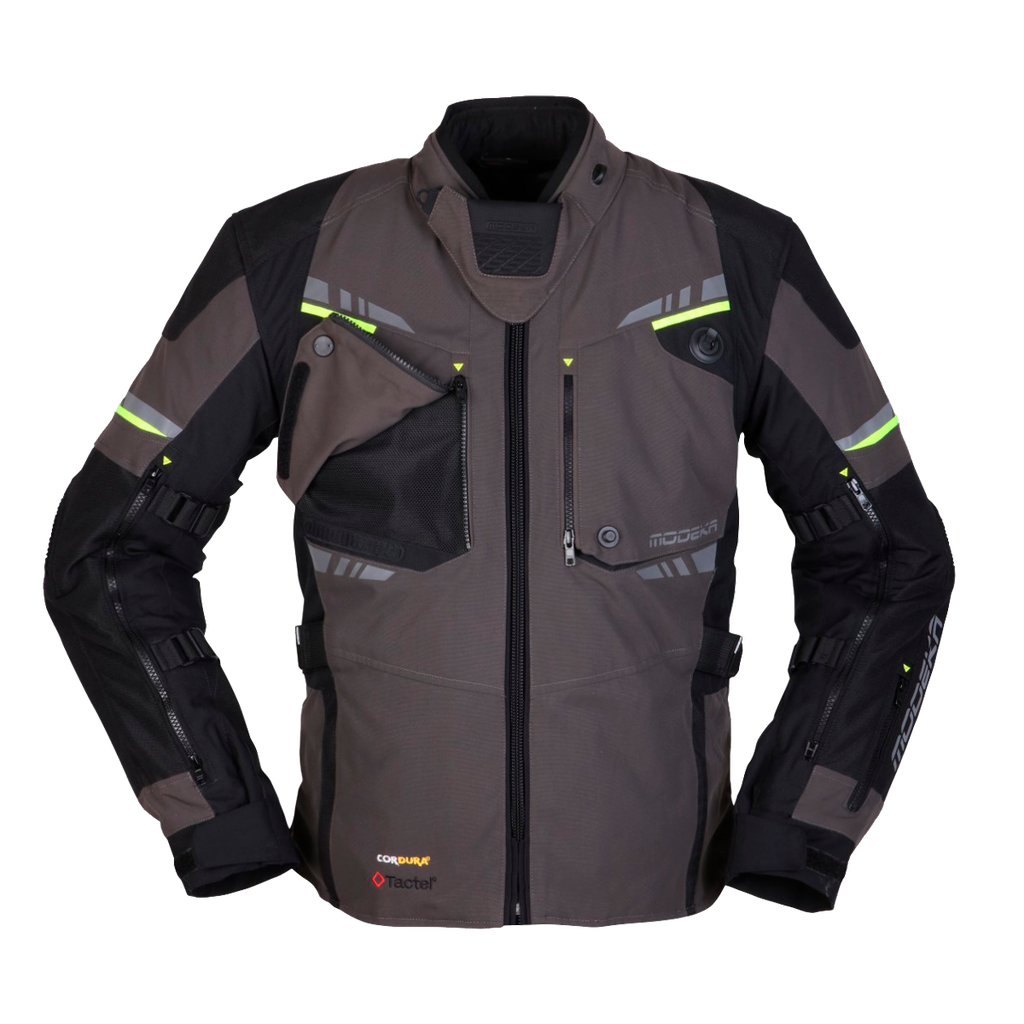 Modeka Taran Jacket Bw/Dk.Grey/Yellow