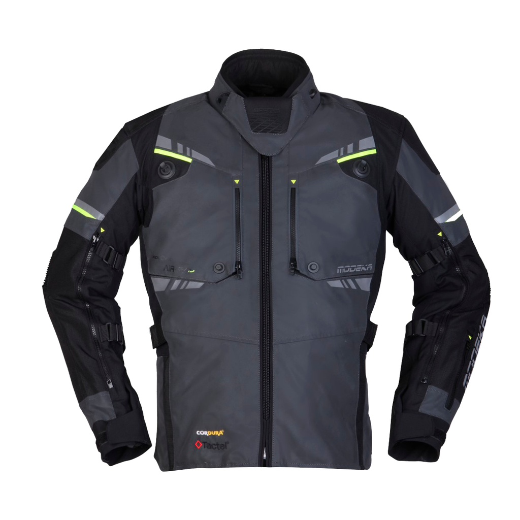 Modeka Taran Flash Jacket Bw/Dk.Grey/Yellow