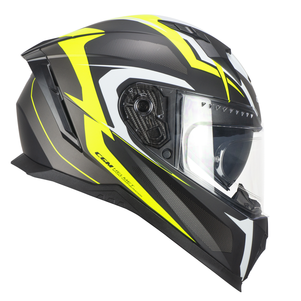 Casco integral CGM 311G BLAST SPORT Negro Amarillo fluorescente mate
