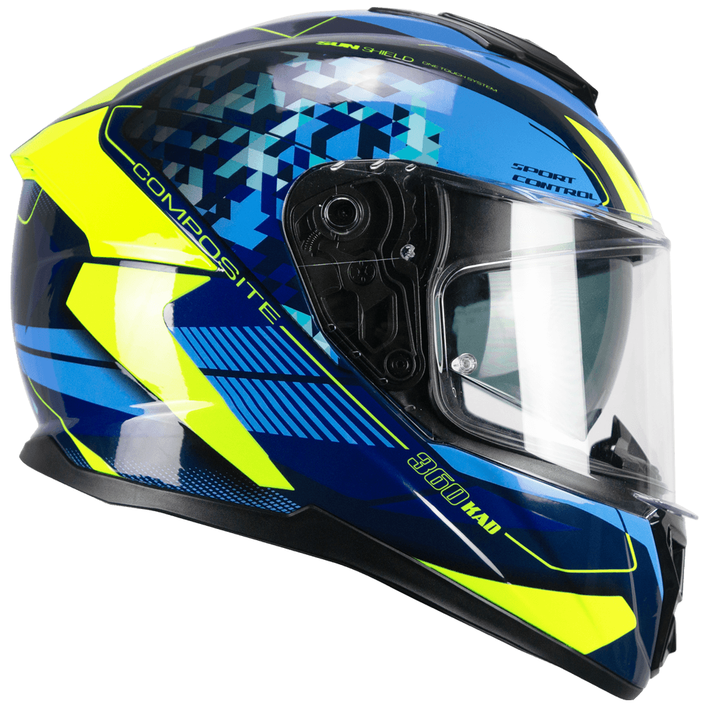 Casco integral CGM 360S KAD RACE Azul Amarillo fluo