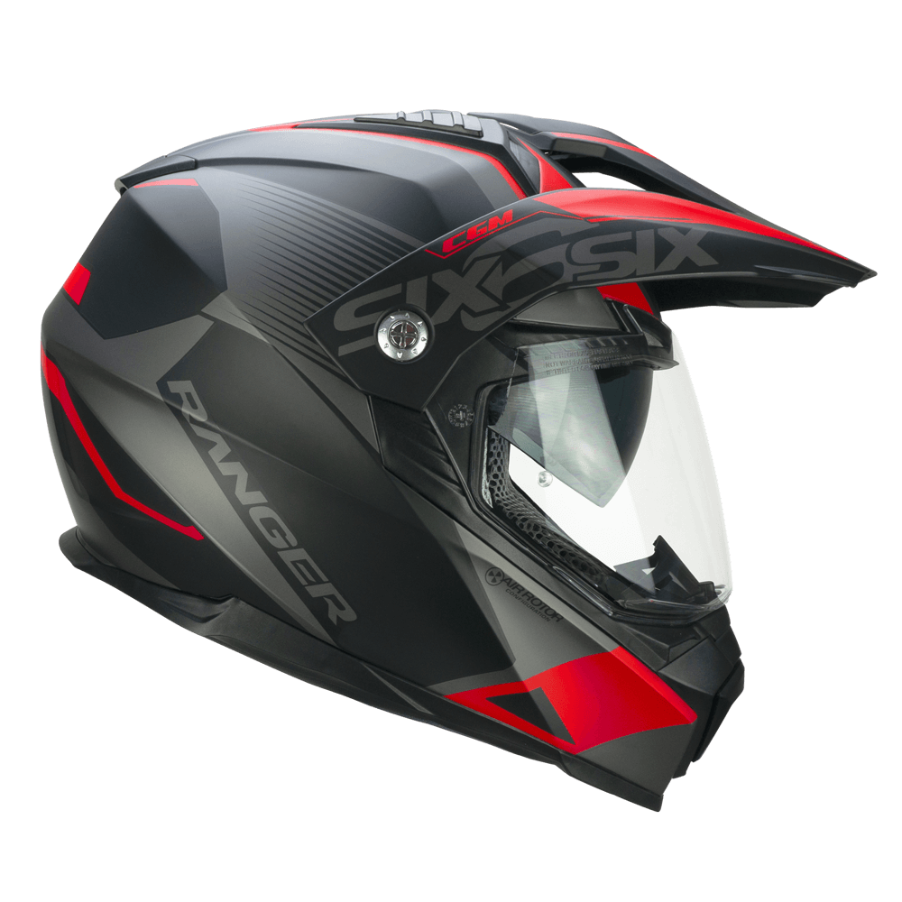 Casco integral CGM 666G TWIN RANGER Negro Rojo mate