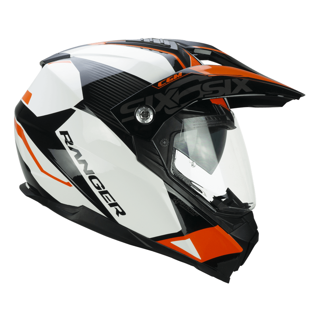 Casco integral CGM 666G TWIN RANGER Blanco Naranja