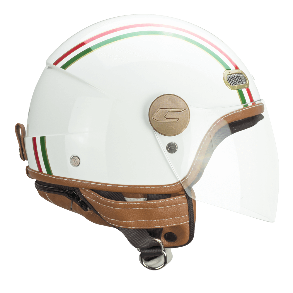 Casco jet CGM 191I PIX IT Verde Blanco Rojo largo