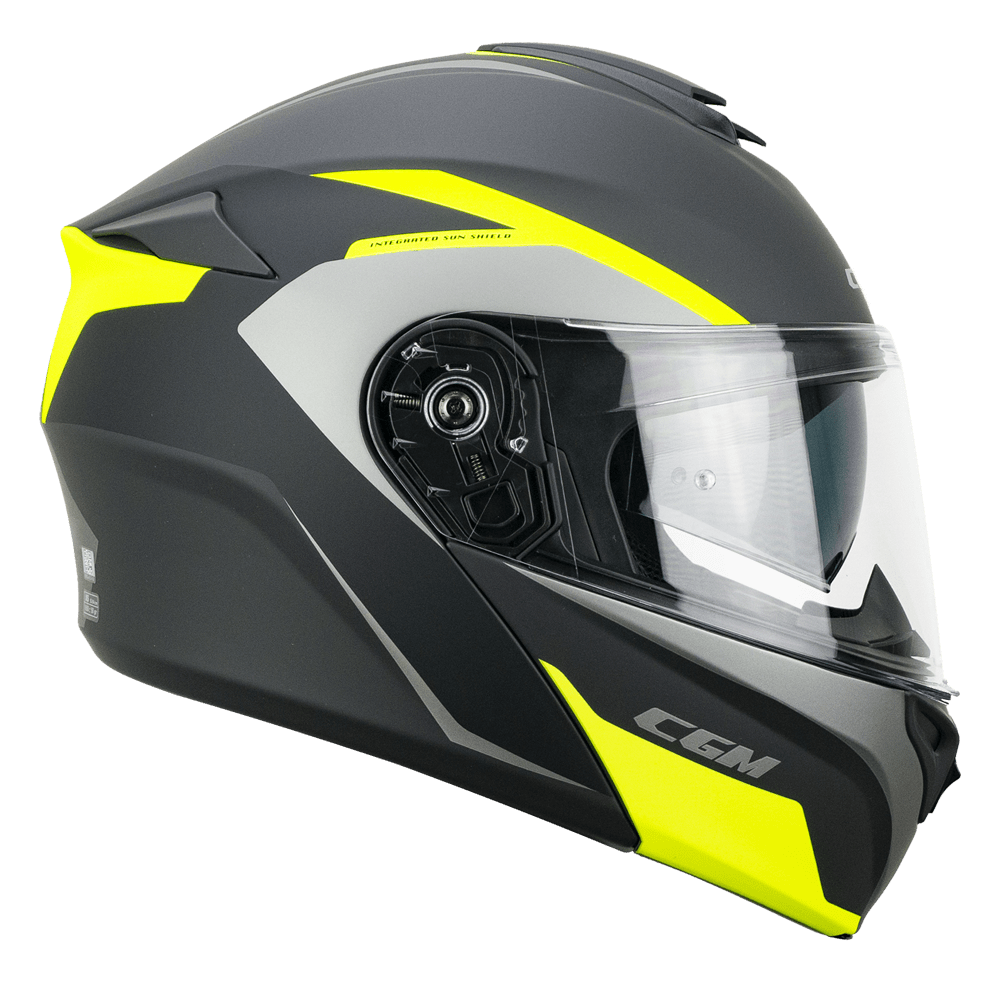 Casco modular CGM 568G BER DRESDA Grafito Amarillo fluo mate