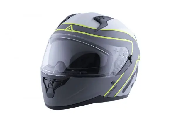Casco integral ADN Stelvio warmup gris y fluor