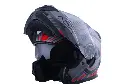 Casco modular ADN Audace Pulsar gris y rojo