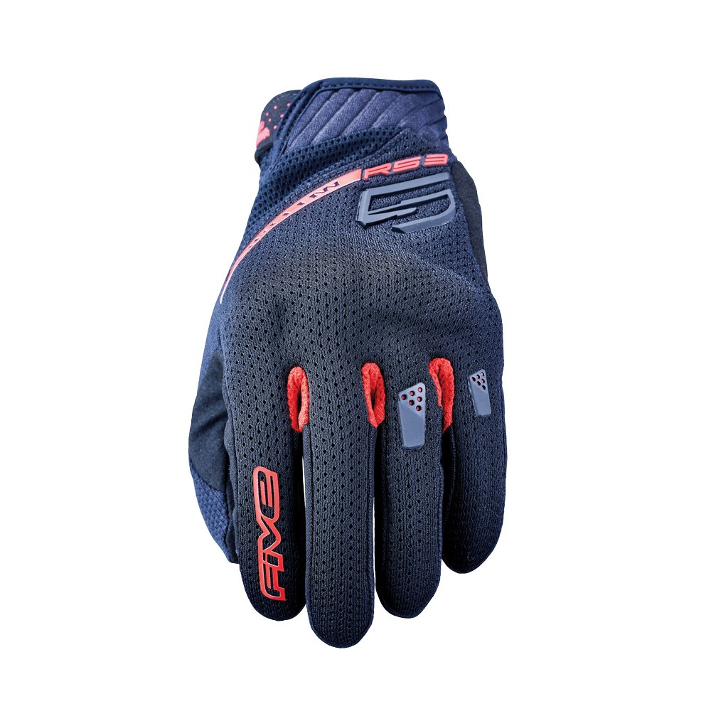 GUANTES FIVE RS3 EVO AIRFLOW NEGRO / ROJO