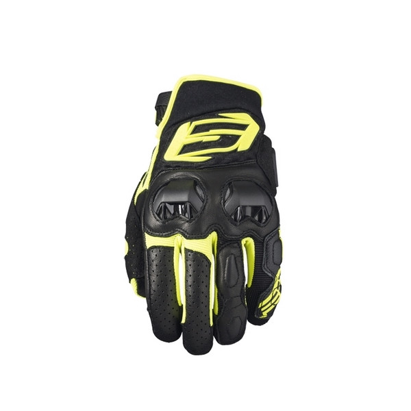 GUANTES FIVE SF3 NEGRO / AMARILLO FLUOR