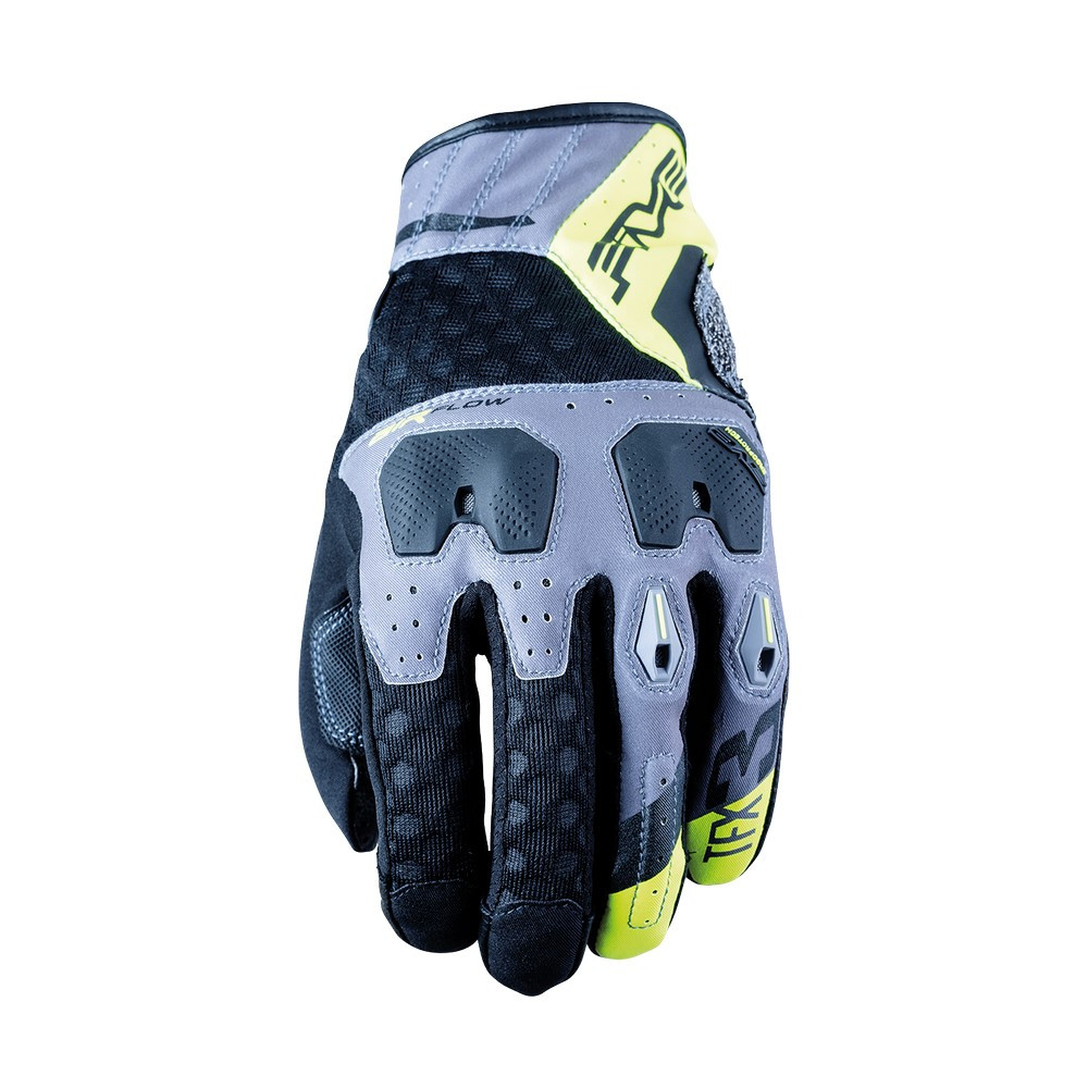 GUANTES FIVE TFX3 AIRFLOW GRIS / AMARILLO FLUOR