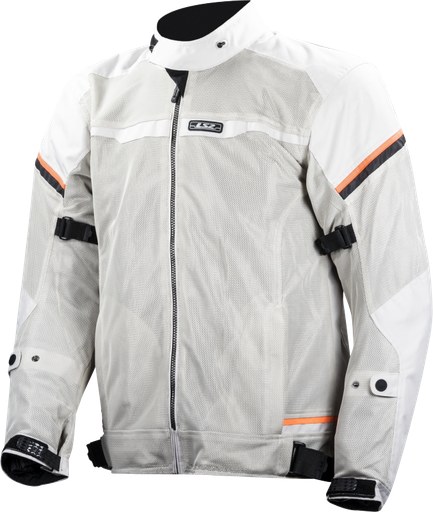 Chaquetas LS2 Riva Man Jacket Light Grey H-V Orange