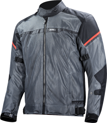 Chaquetas LS2 Riva Man Jacket Black Dark Grey Red