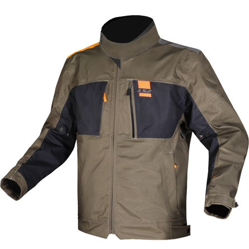 Chaquetas LS2 Titanium Man Jacket Green Blue H-V Orange