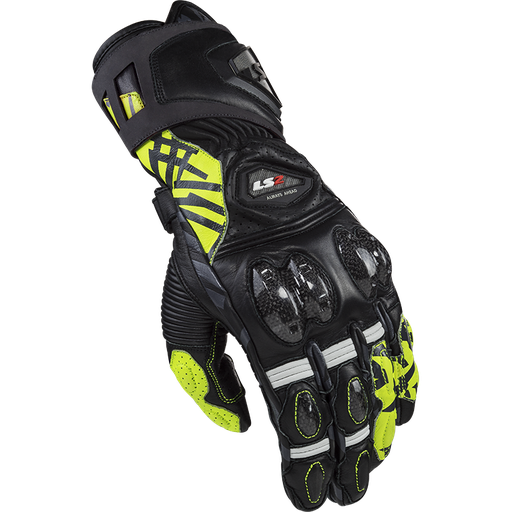 Guantes LS2 Feng Racing Gloves Black H-V Yellow