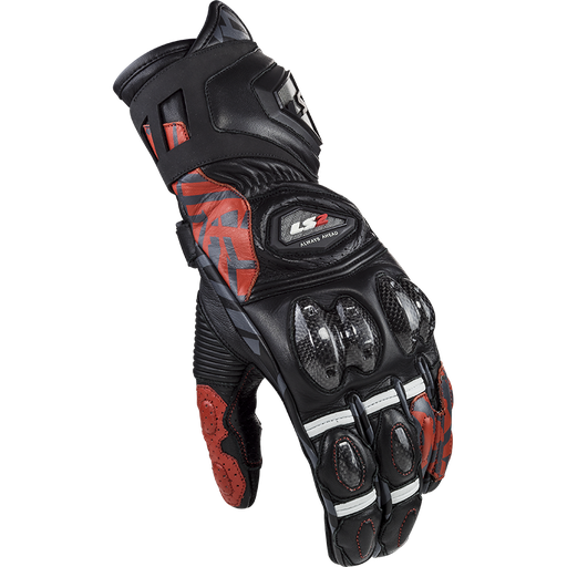 Guantes LS2 Feng Racing Gloves Black Red