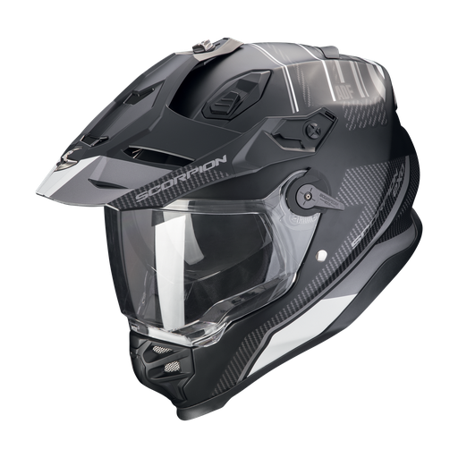Casco Scorpion Adventure Adf-9000 Air Desert Negro mate-Plata