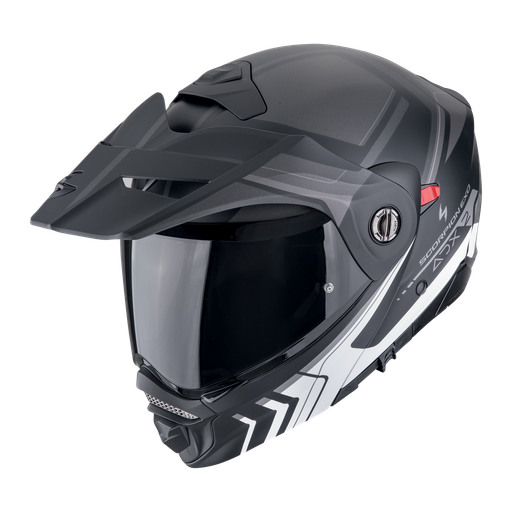 Casco Scorpion Adventure Adx-2 Lewis Negro Mate-Plata